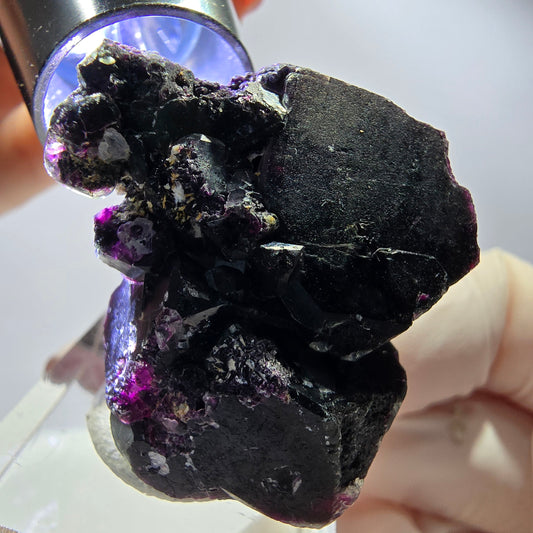 Seltene Fluorit Würfel Stufe, grün lila Okorusu, Namibia 38*33*23mm