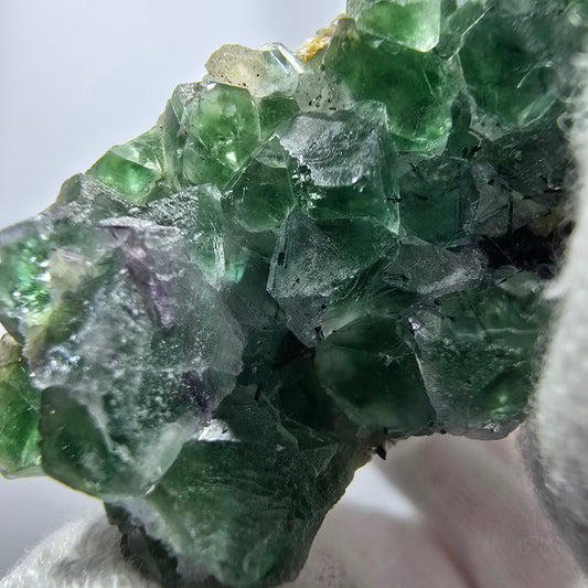 Phantom Fluorit Würfel Muskovit Schörl Turmalin Stufe Erongo, Namibia 45*23*24mm