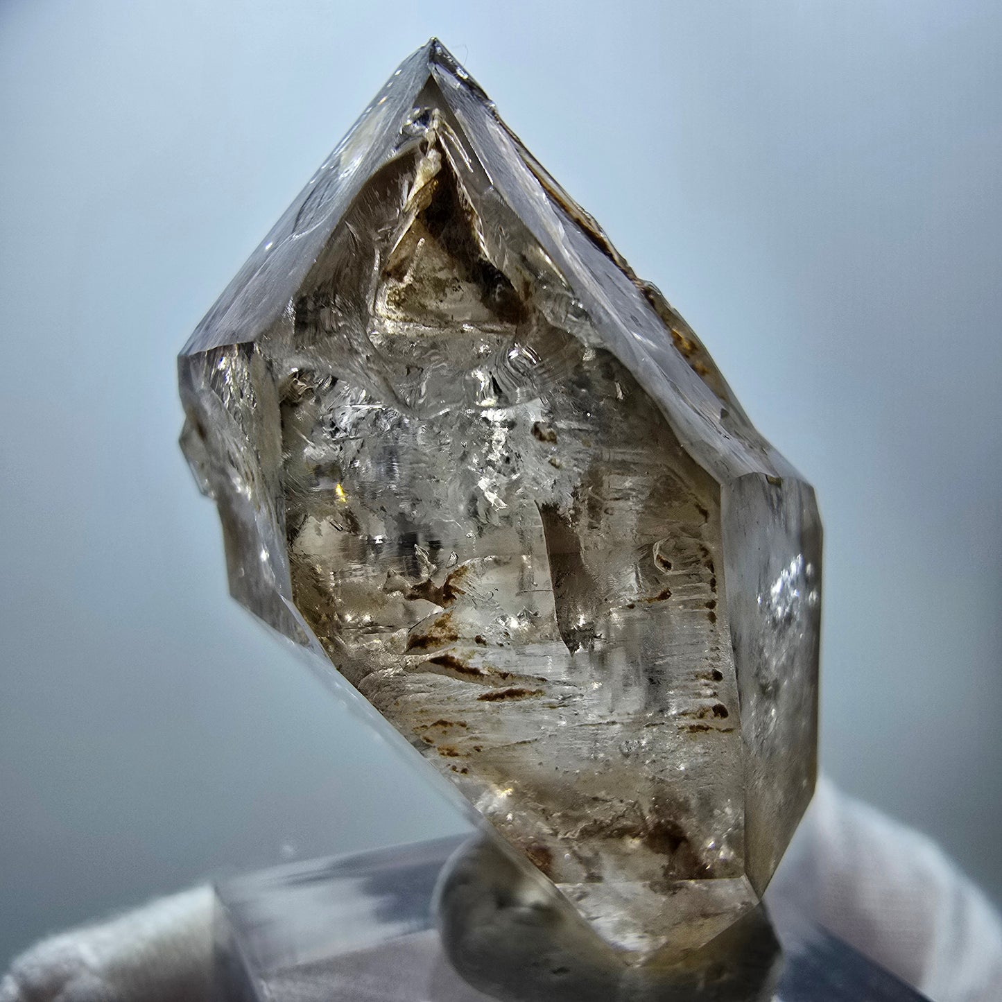 Klarer Phantom Rauchquarz DT Zepter Kristall Goboboseb, Namibia 43*28*21mm