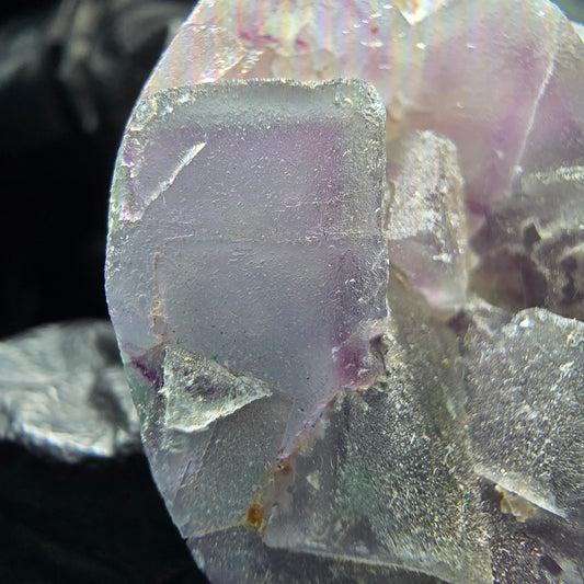 Phantom Fluorit Würfel auf Quarz Stufe lila grün Omehane, Namibia 40*30*16mm