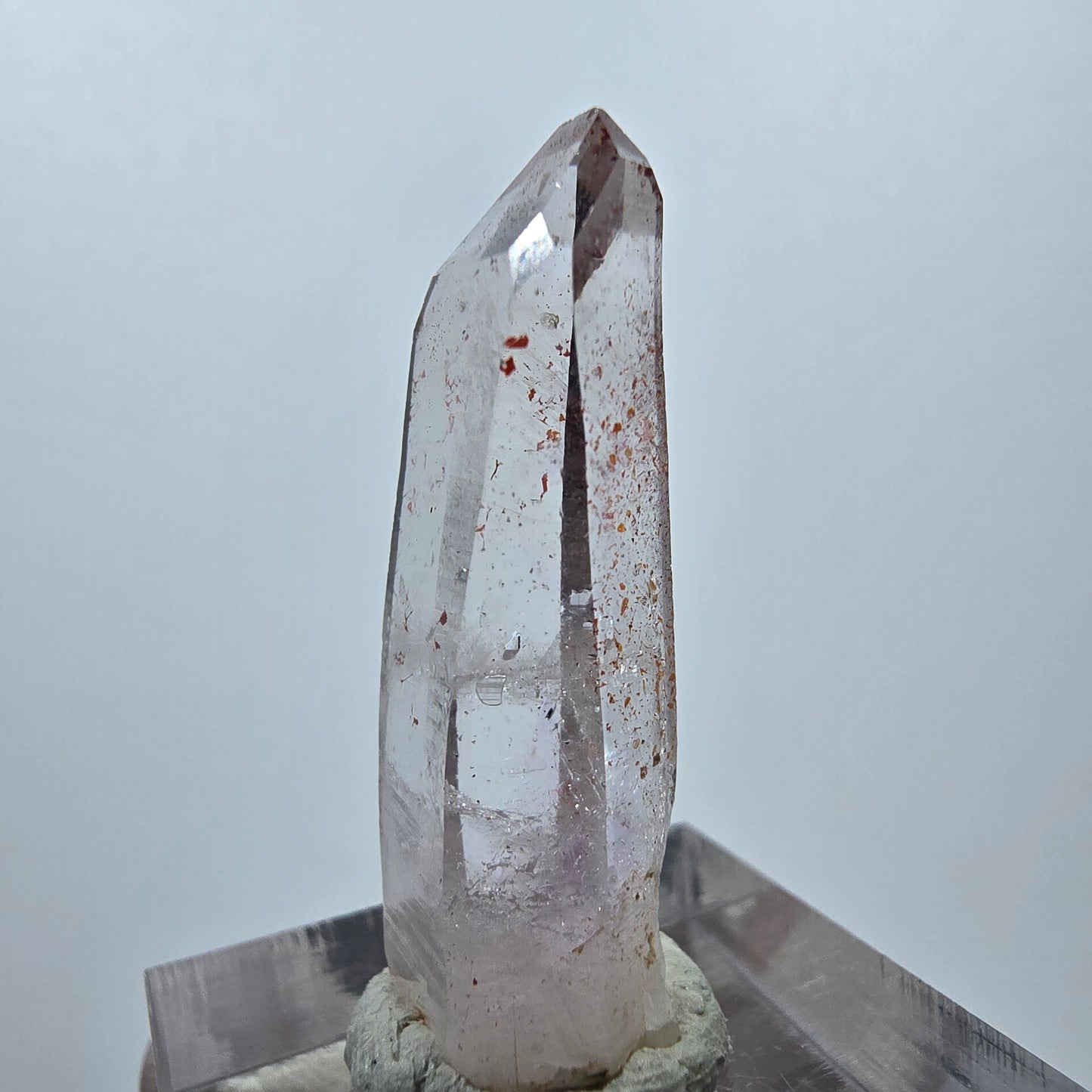 Améthyste fantôme avec hématite Goboboseb, Namibie 34 x 13 x 8 mm