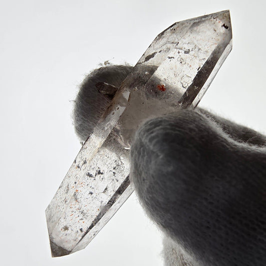 Sceptre de poche Saint-Valentin en quartz fumé fantôme squelette, Namibie 60 x 18 x 14 mm