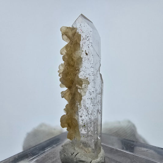 Harlekin Phantom Rauchquarz Kristall mit Stilbit Goboboseb, Namibia 31*9*8mm