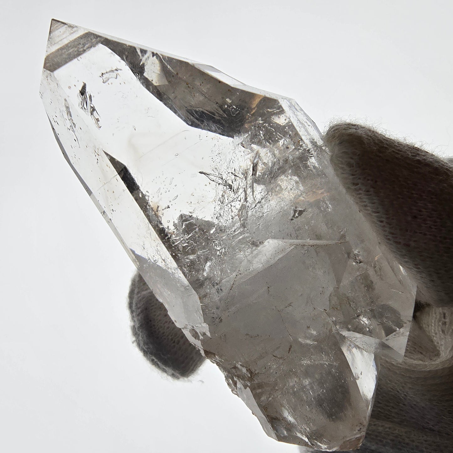 Gobo de poche Skeleton Phantom Smoky Quartz DT Zepter Valentine. Namibie 71 x 33 x 35 mm