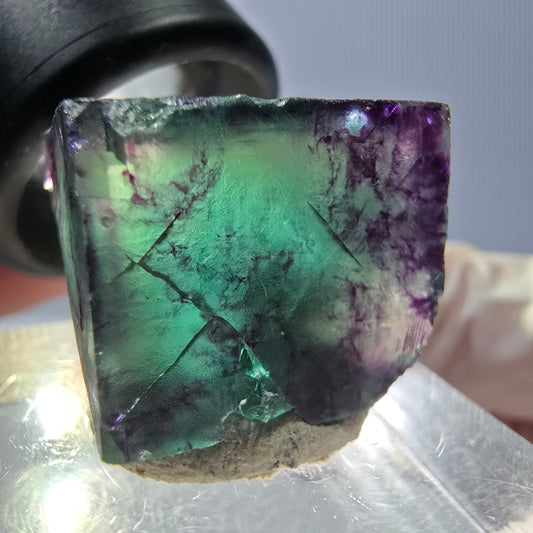 Phantom Fluorit Würfel parkettiert, grün lila Okorusu, Namibia 19*18*16mm