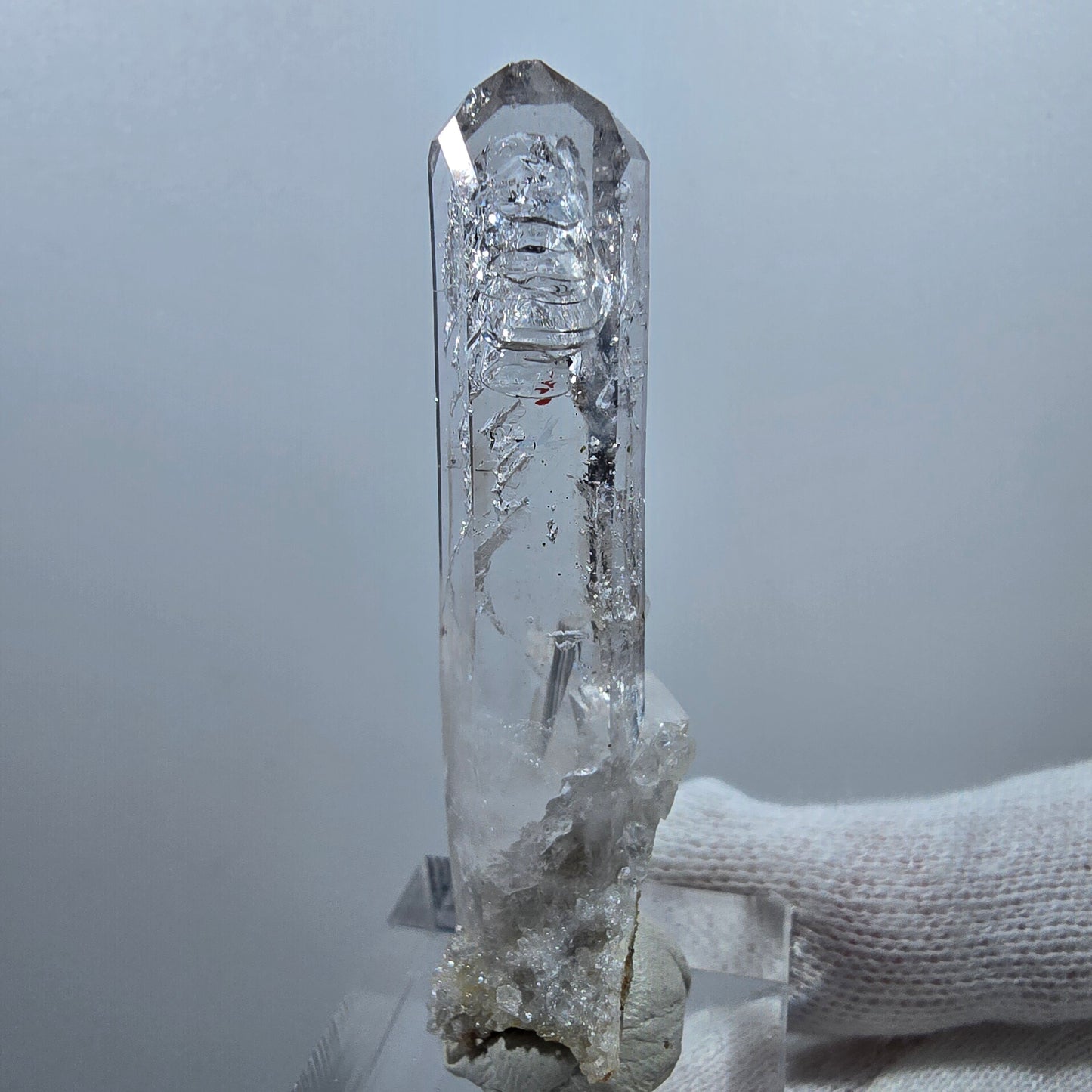 Quartz fumé lémurien Enhydro sur matrice Valentine Pocket Goboboseb Namibie 58 x 23 x 15 mm