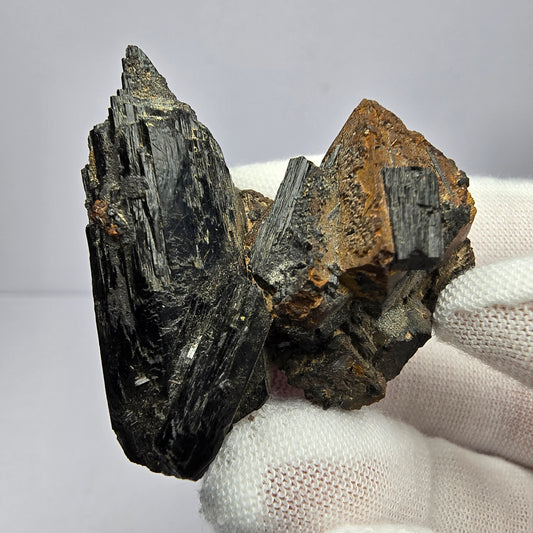 Schörl Turmalin, Eisen Fluorit Oktaeder Stufe Erongo Namibia 39*36*29mm Sammlung