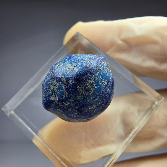 Seltene große Azurit Blueberry - poliert 15,8mm Durchmesser aus USA, New Mexico