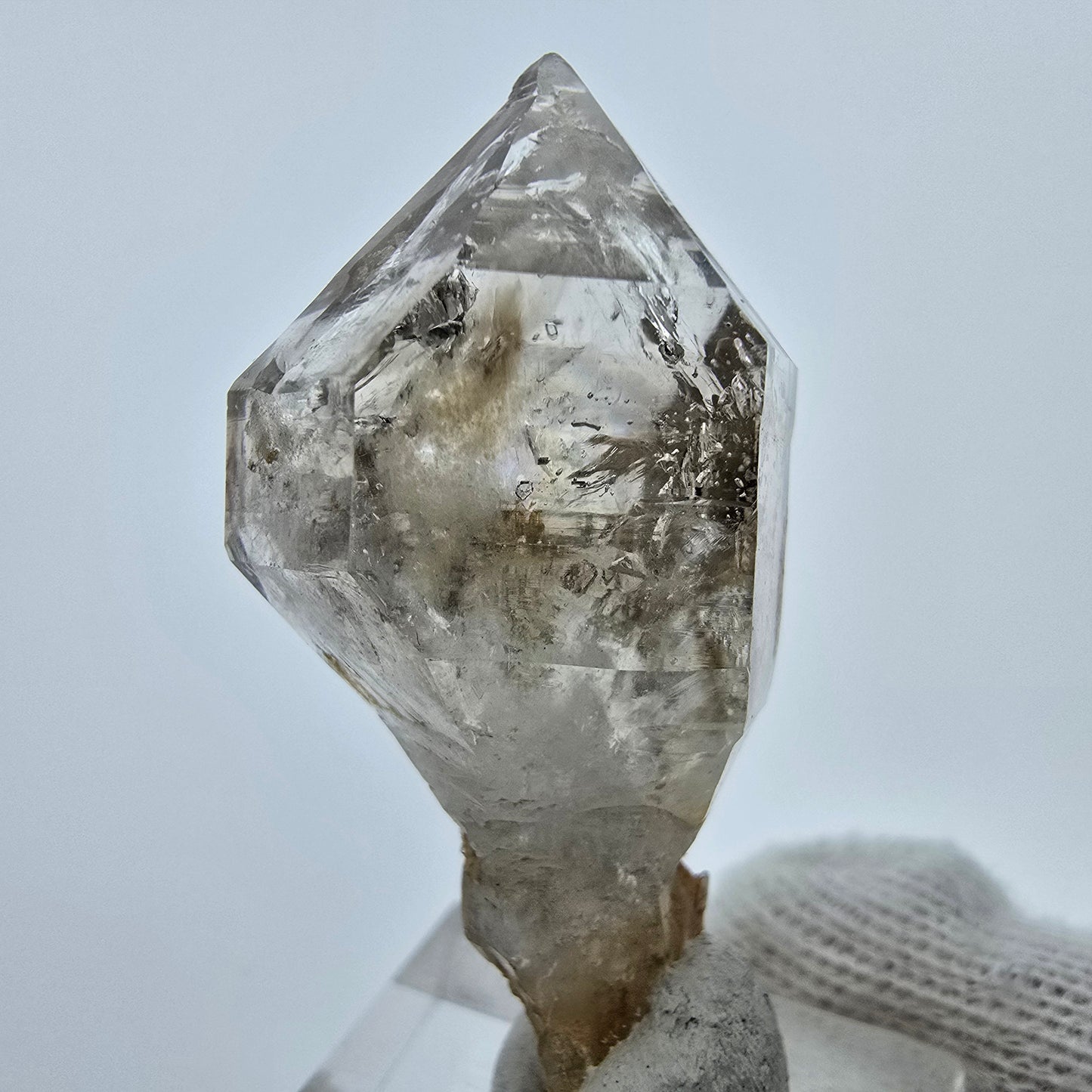 Enhydro Phantom Rauchquarz Zepter, 1x Blase Goboboseb, Namibia 47*20*19mm