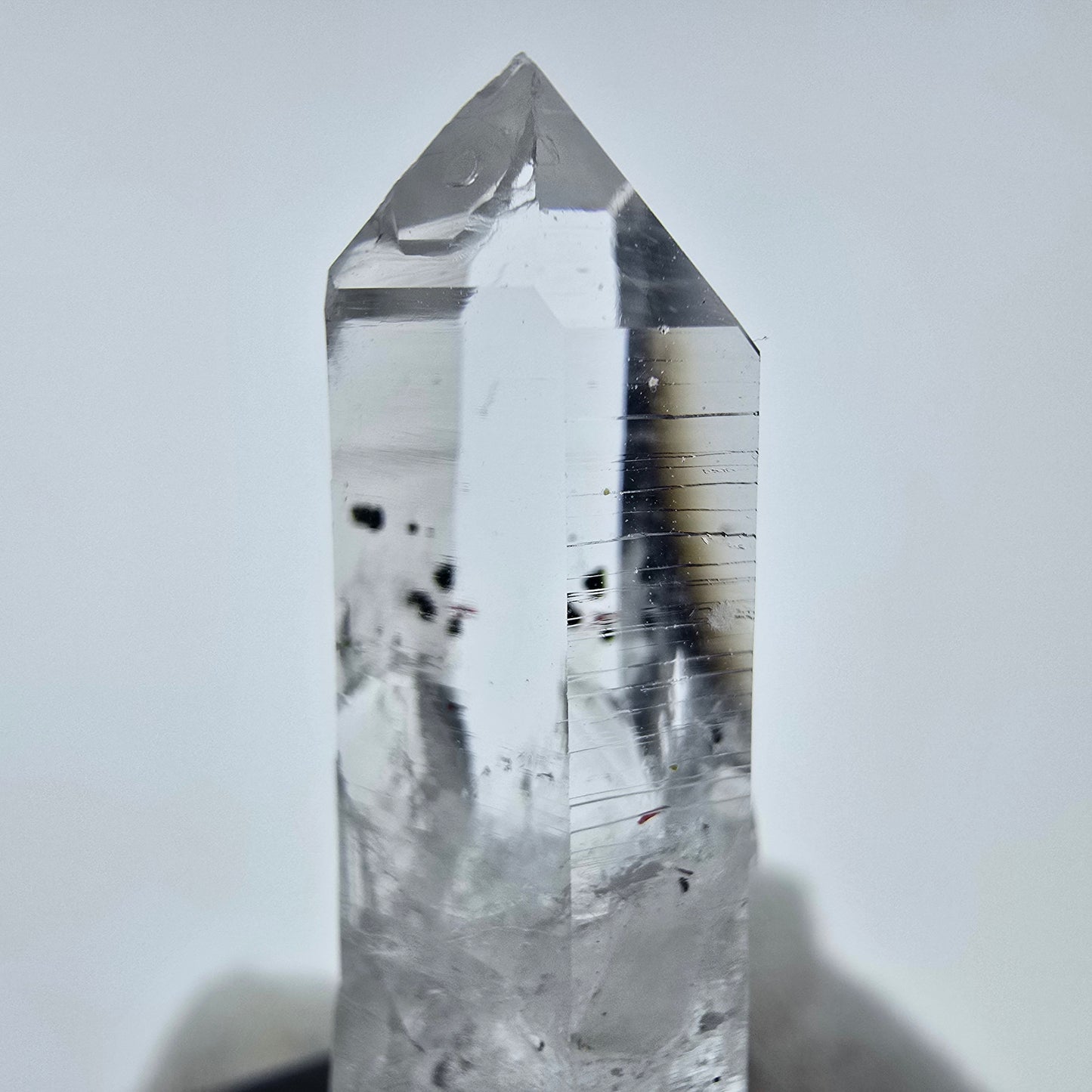 Klarer Phantom Hämatit Quarz Kristall Streep Mine, Goboboseb, Namibia 37*12*10mm