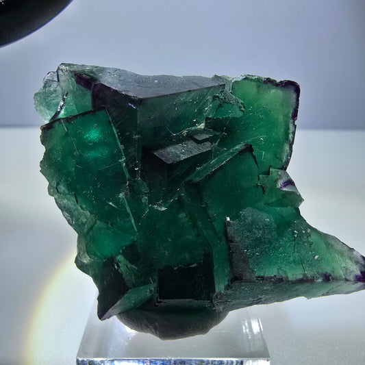 Spécimen de cube de fluorite fantôme parqueté zonal Okorusu, Namibie 58*47*24mm