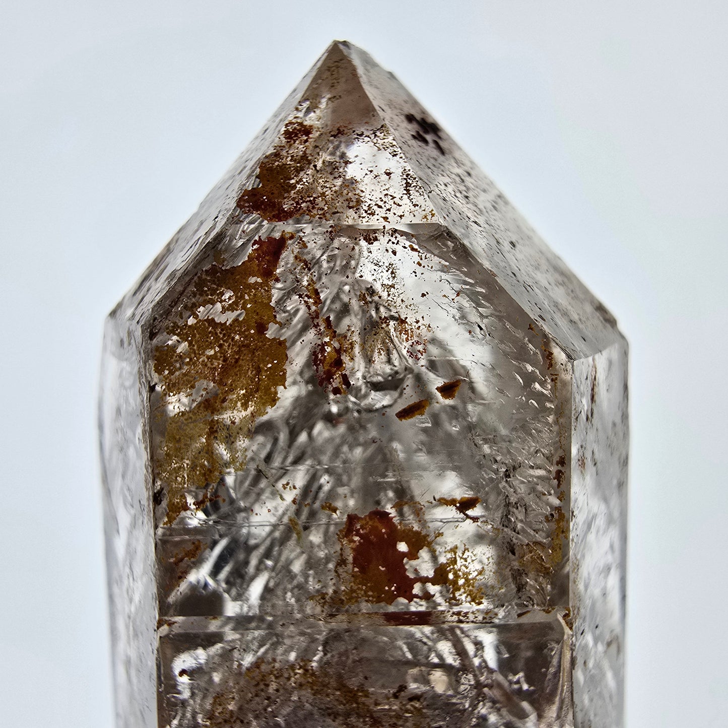 Enhydro Skeleton Smoky Quartz Scepter, Large Bubble Valentine Pocket, Namibia 65*34*26mm