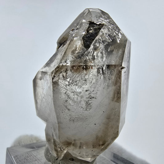 Enhydro Phantom Rauchquarz Zepter, 2x Blase Goboboseb, Namibia 43*27*21mm