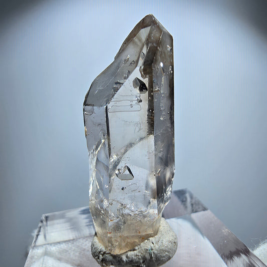 Enhydro Phantom Smoky Quartz Scepter, 2x Bubble Goboboseb, Namibia 31*13*11mm