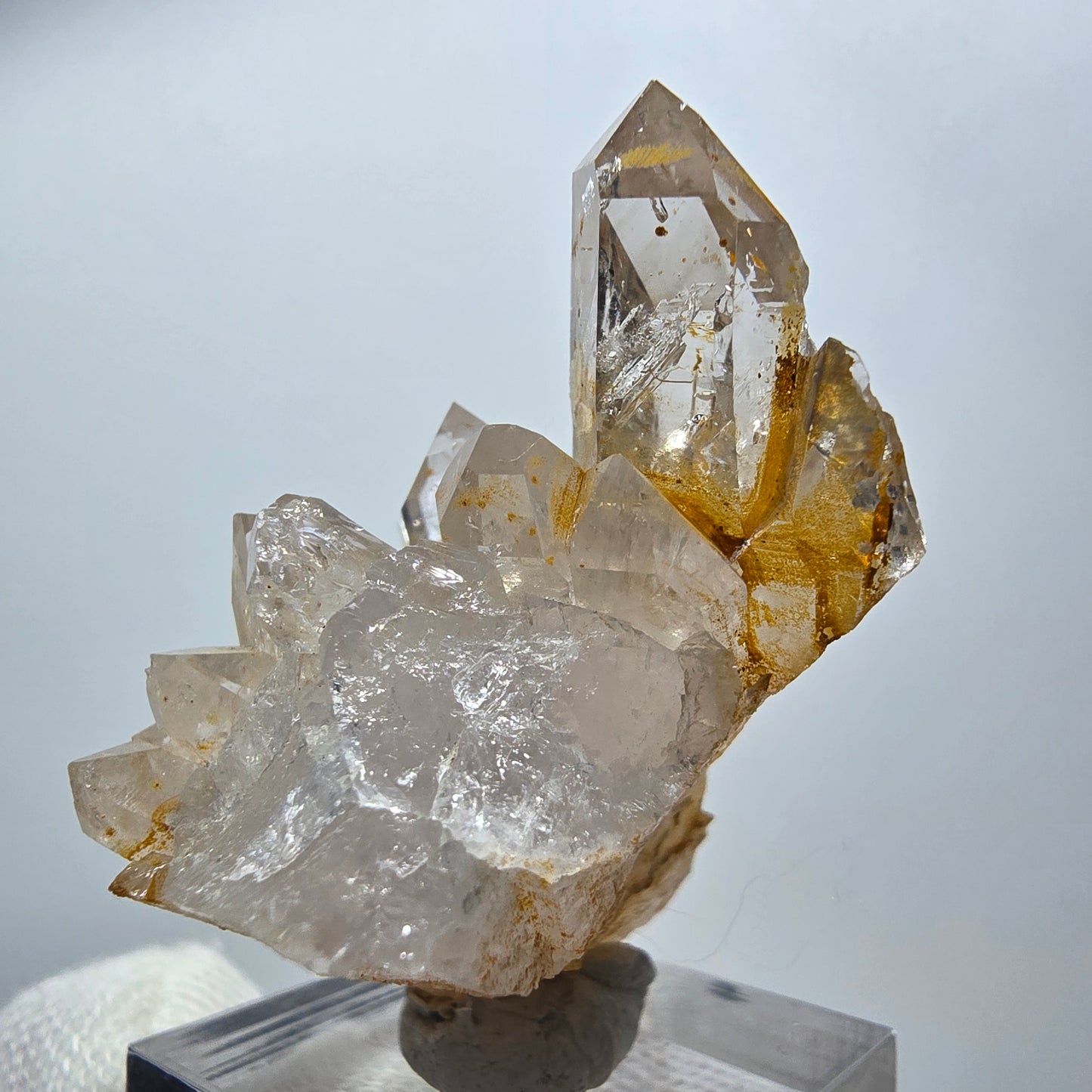 Enhydro Phantom Rauchquarz Zepter Stufe, 2x Blase Goboboseb, Namibia 51*42*29mm