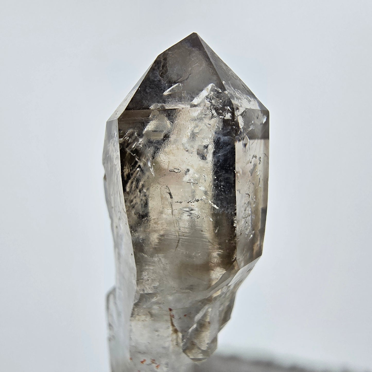 Enhydro Phantom Smoky Quartz Sceptre Tip 1x Bubble Goboboseb, Namibie 50*19*12mm
