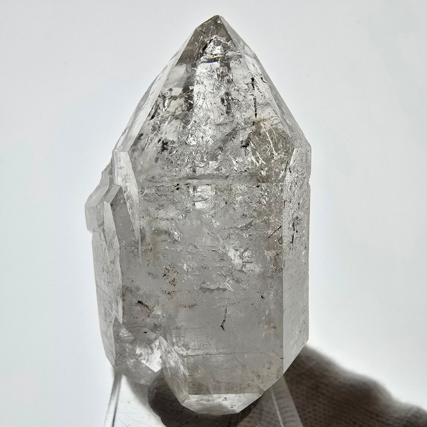 Sceptre DT en quartz fumé squelette Enhydro, 1x pochette Saint-Valentin à bulles, Namibie 60 x 34 x 25 mm
