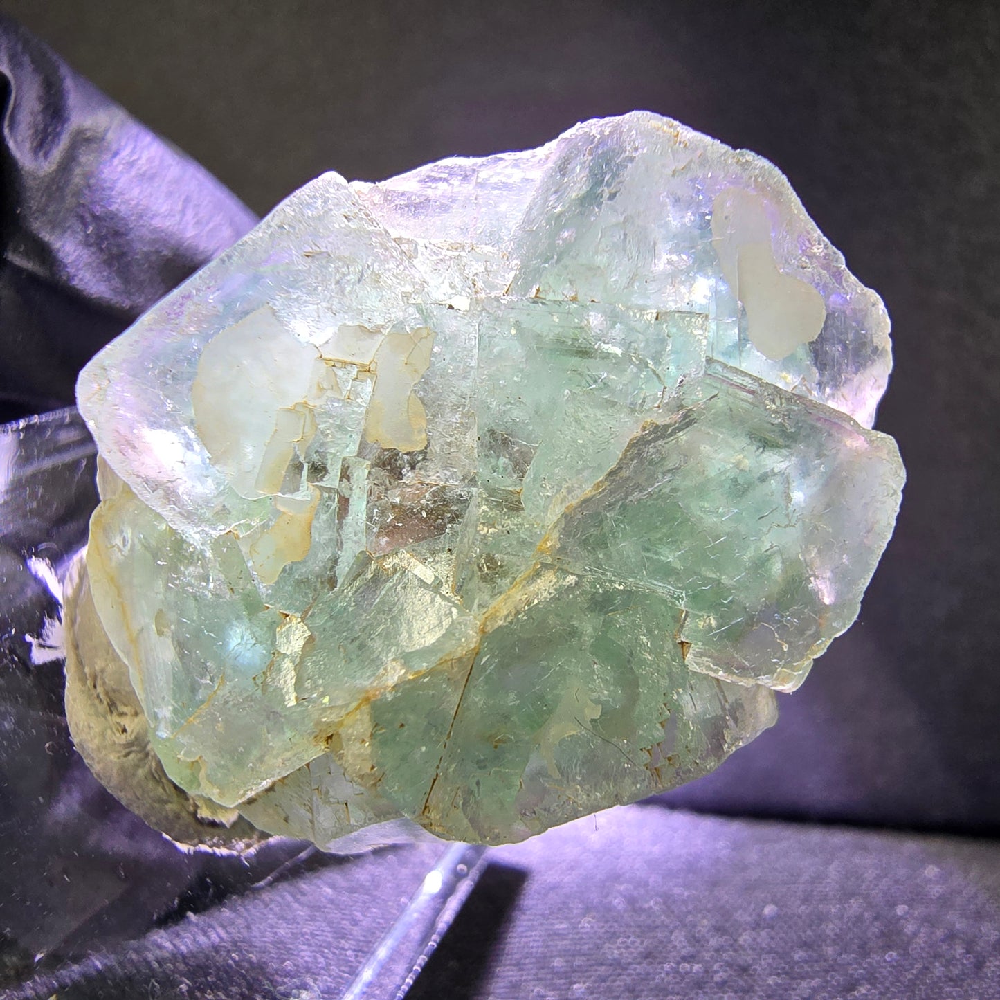 Glasklare Phantom Fluorit Würfel Stufe grün 31*26*16mm Okorusu, Namibia Sammlung