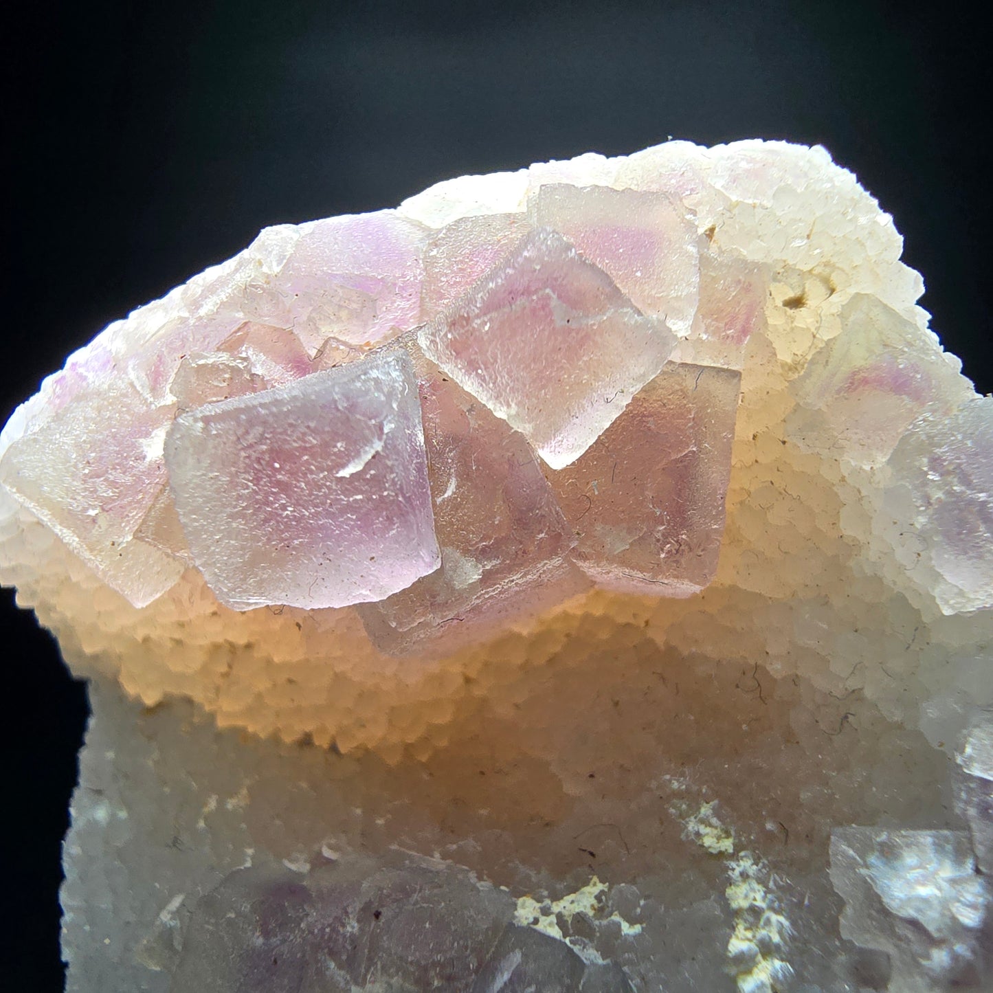 Cube de fluorite fantôme vert violet, spécimen de quartz Omehane, Namibie 55*42*18mm