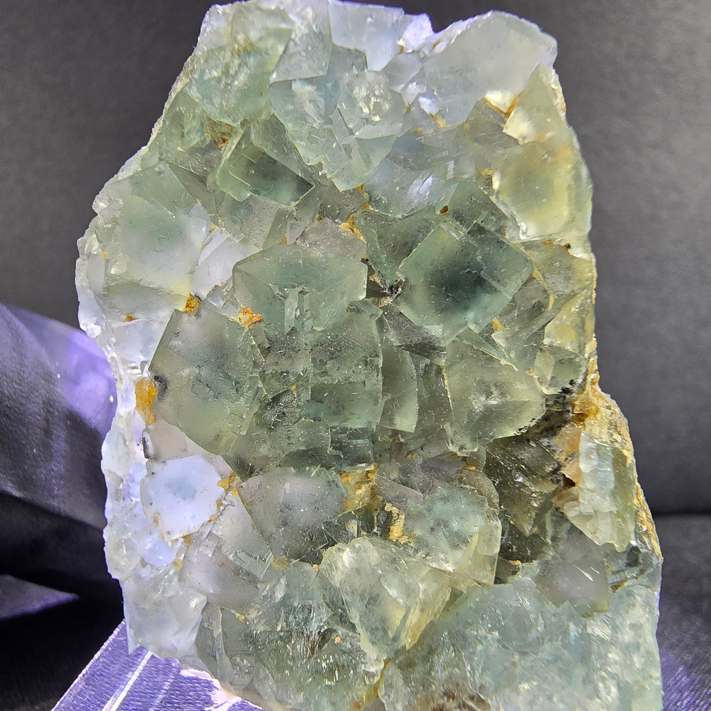 Schöne Phantom Fluorit Würfel Stufe grün 38*34*9mm Okorusu, Namibia Sammlung