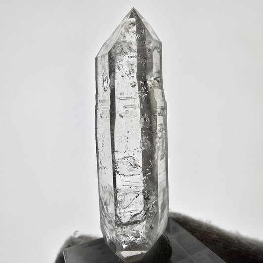 Sceptre de poche Saint-Valentin en quartz fumé fantôme squelette, Namibie 52 x 14 x 11 mm