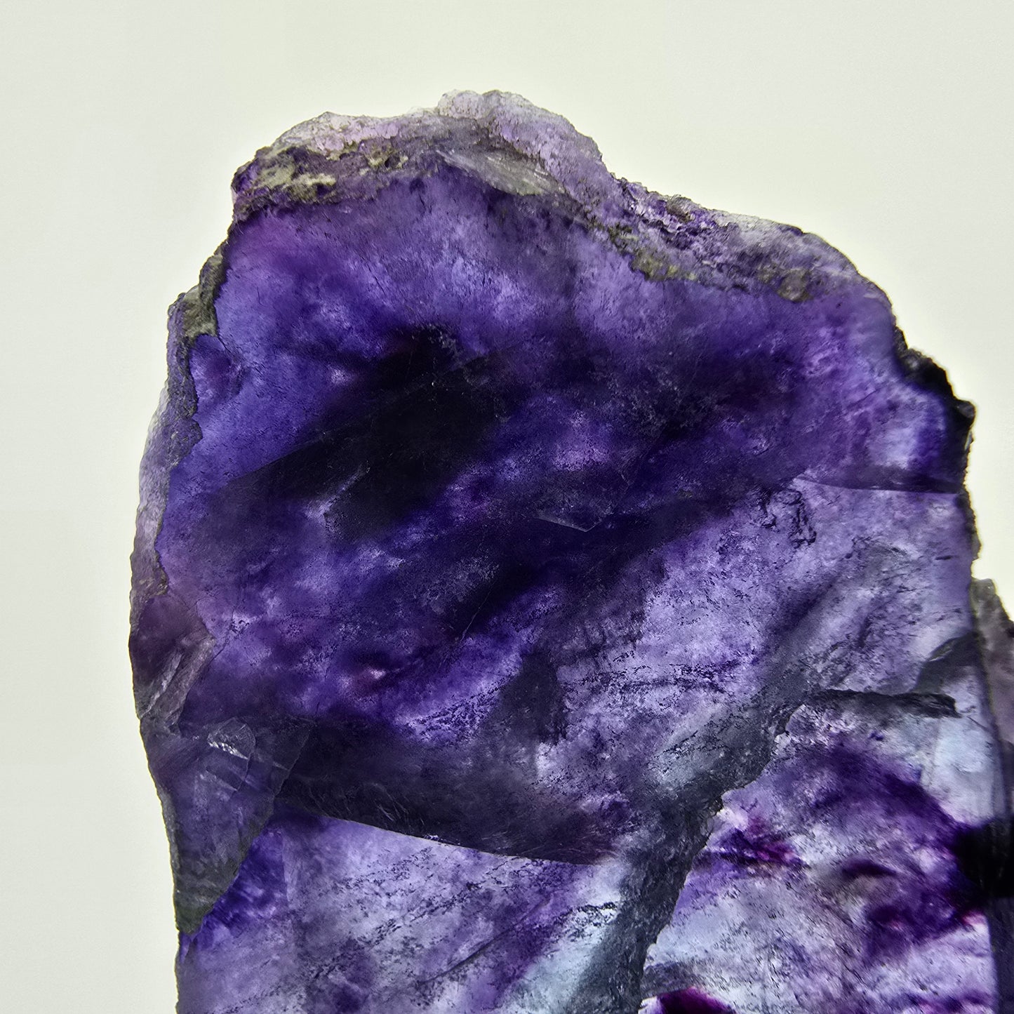 Seltene Phantom Fluorit Scheibe lila blau Okorusu, Namibia 58*38*5mm Sammlung