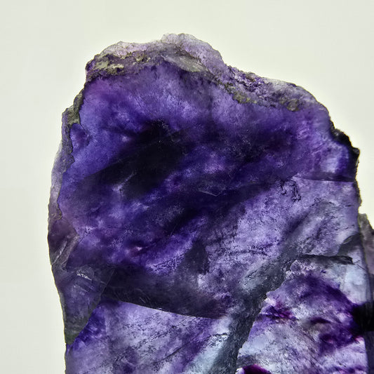 Rare tranche de fluorite fantôme violet bleu Okorusu, collection namibie 58*38*5mm