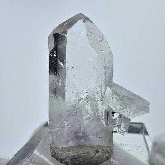 Améthyste fantôme transparente avec chlorure Streep Mine, Goboboseb, Namibie 28 x 19 x 9 mm