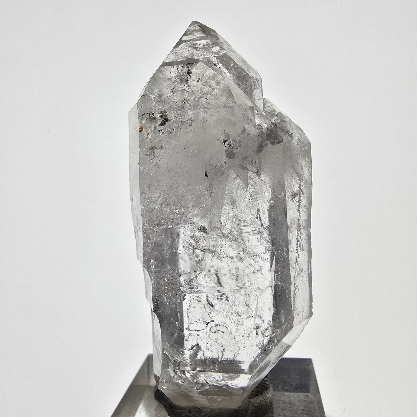 Sceptre de poche Saint-Valentin en quartz fumé fantôme squelette, Namibie 56 x 25 x 16 mm