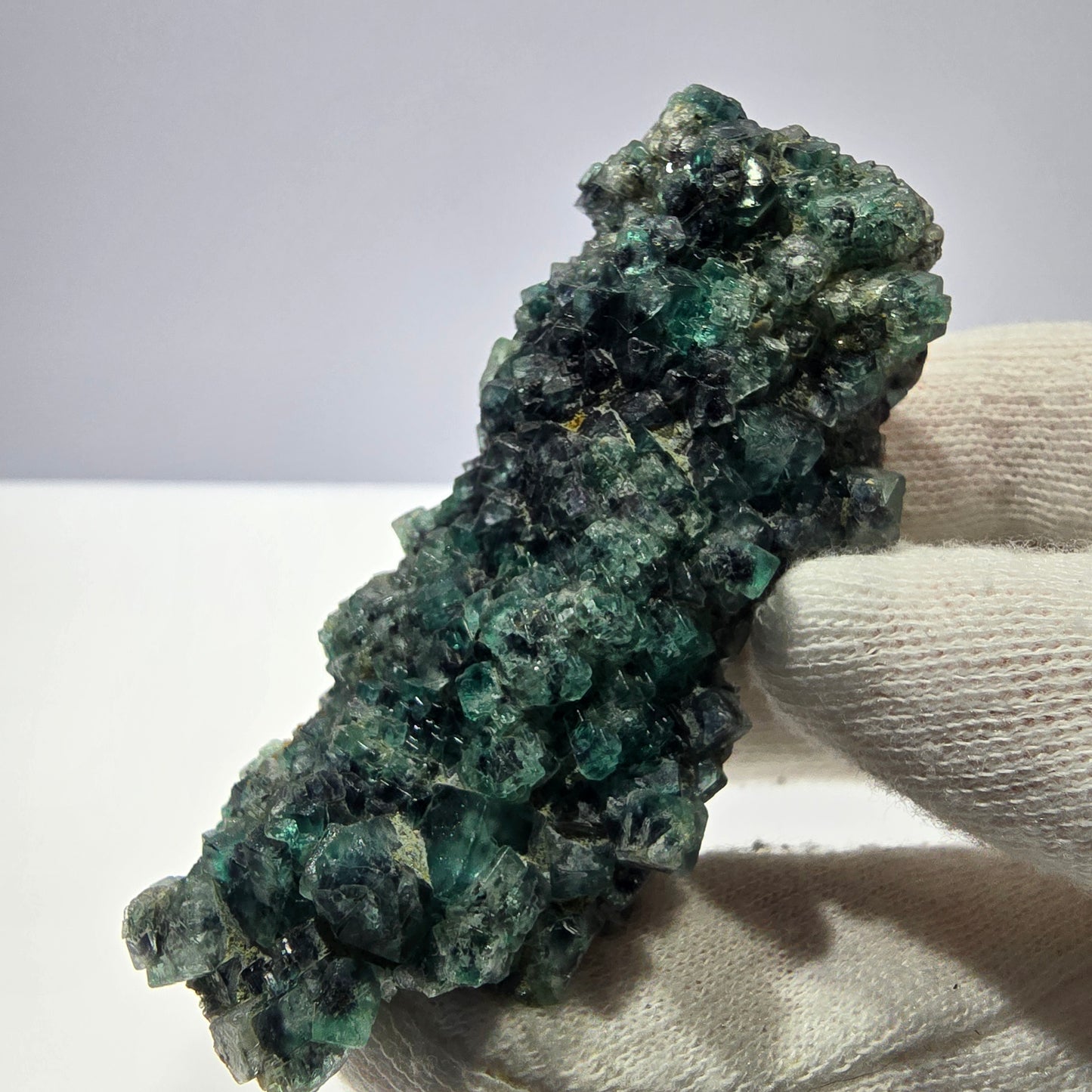 Cube de fluorite fantôme zonal, spécimen de tourmaline Schorl, Erongo, Namibie, 72 x 33 x 31 mm