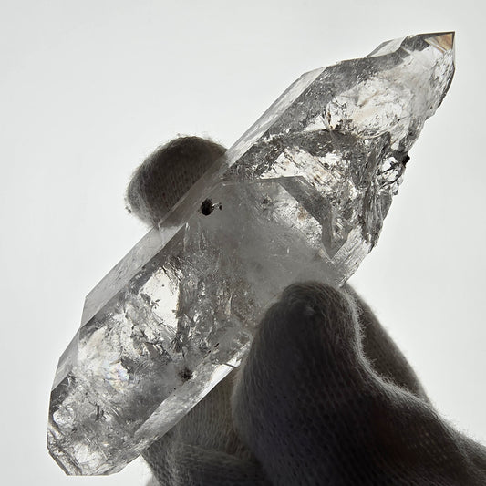 Enhydro Skelett Rauchquarz DT Zepter, 1x Blase Valentine Pocket, Namibia 76*25*19mm