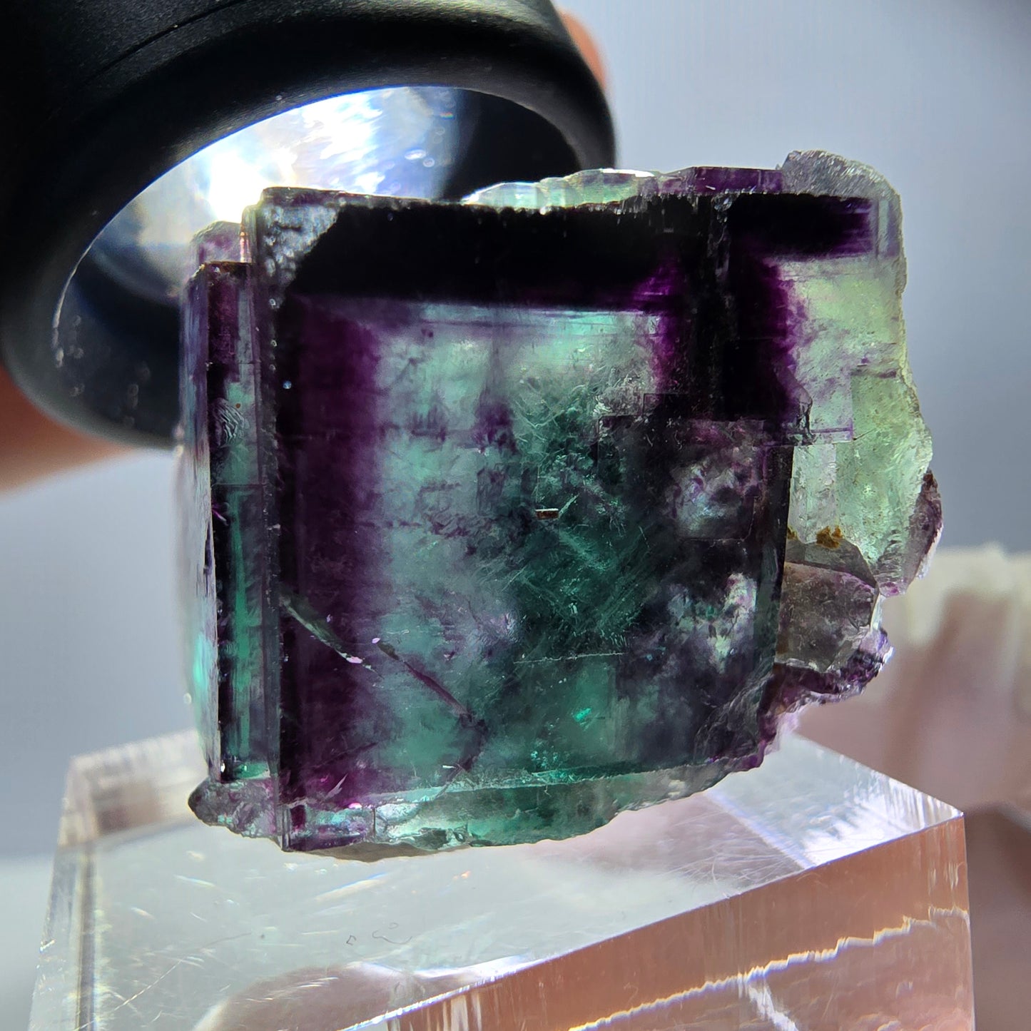 Rare Fluorite Cube Specimen, green purple Okorusu, Namibia 38*23*18mm