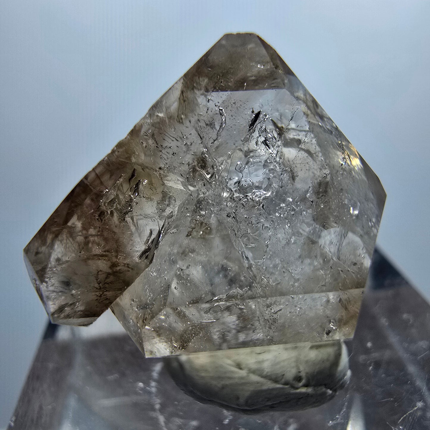 Enhydro Phantom Smoky Quartz Scepter, 1x Bubble Goboboseb, Namibia 17*17*11mm