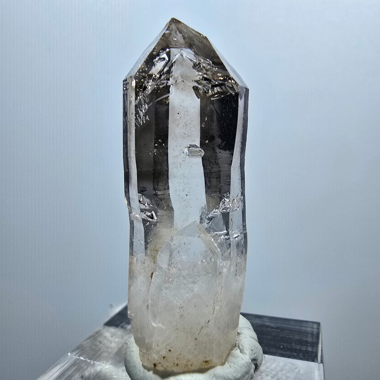 Enhydro Phantom Smoky Quartz Scepter, 1x Bubble Goboboseb, Namibia 39*14*13mm