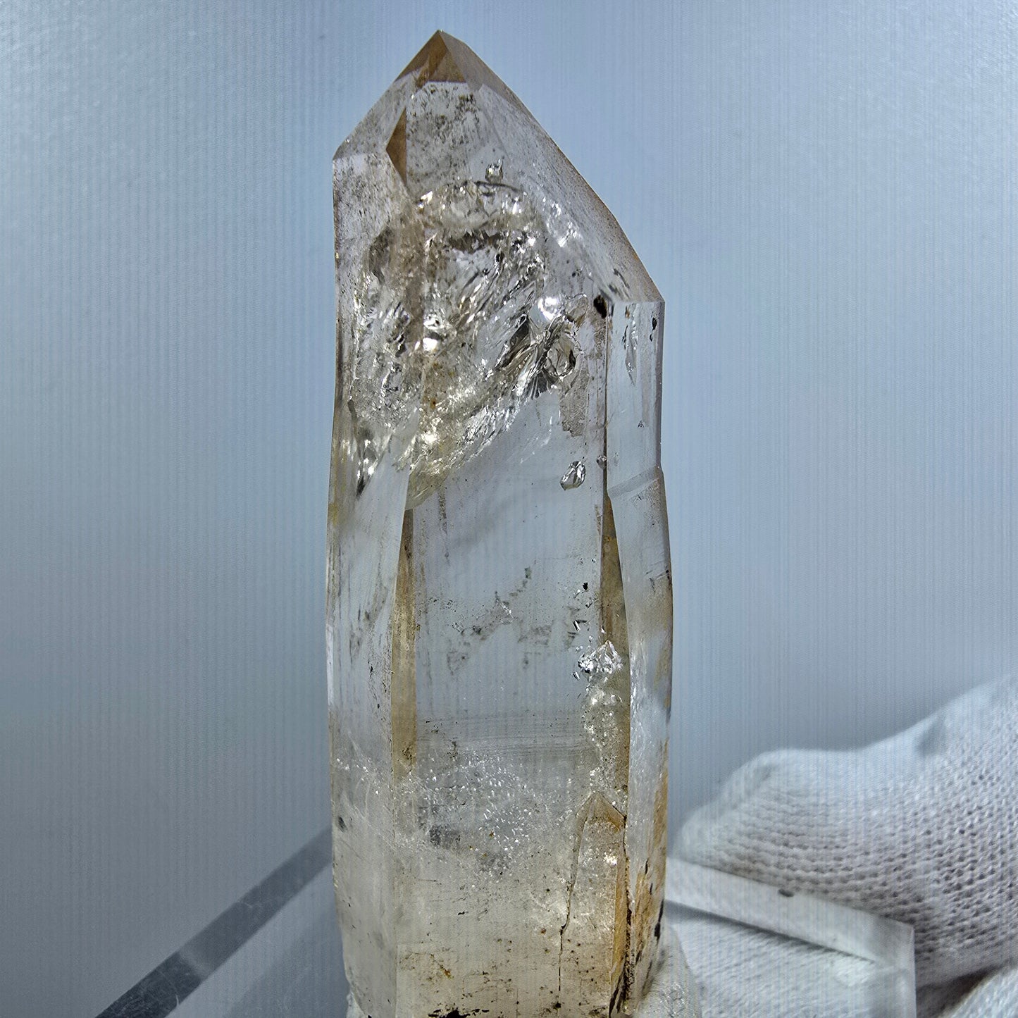 Enhydro Phantom Smoky Quartz Scepter, 1x Bubble Valentine Pocket Goboboseb Namibia 57*20*19mm