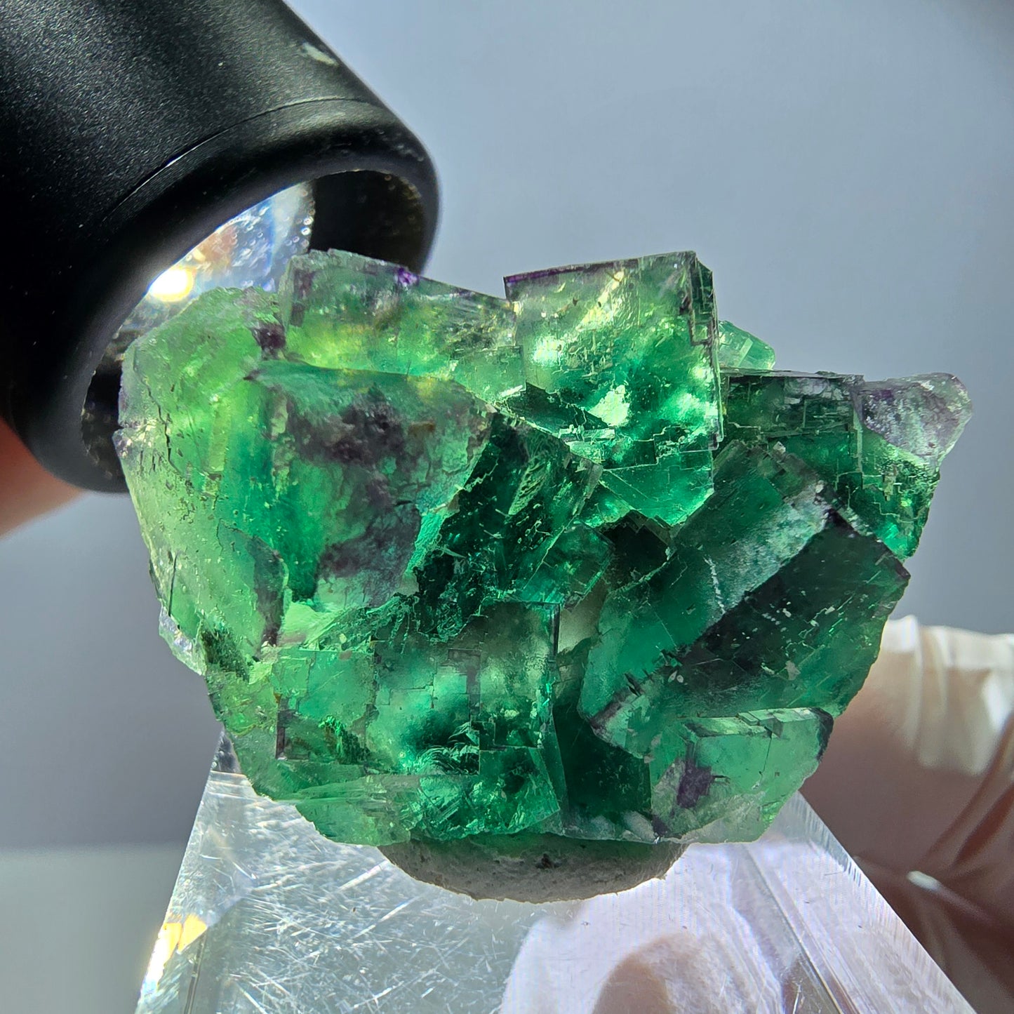 Rare Fluorite Cube Specimen, green purple Okorusu, Namibia 37*25*13mm