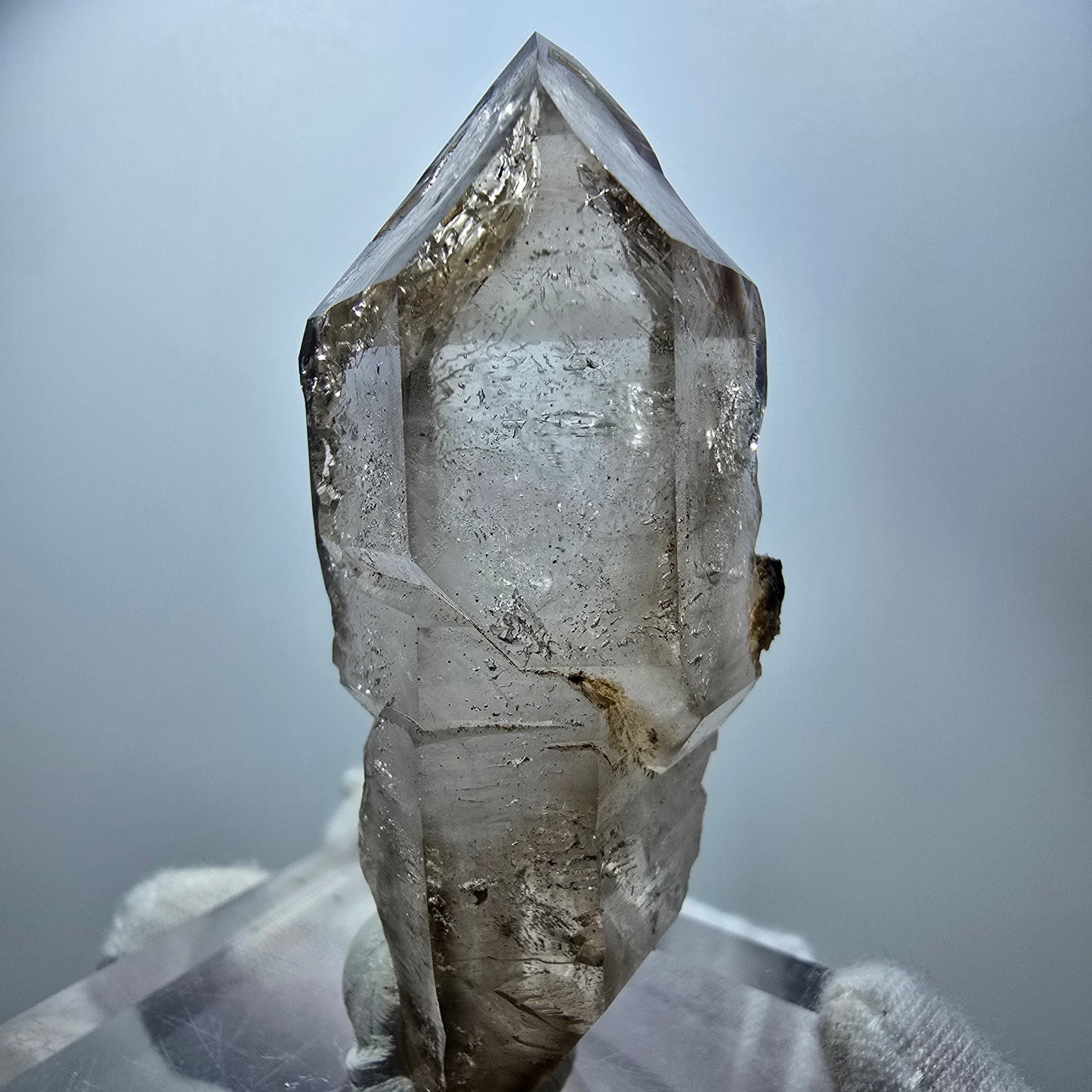 Klarer Phantom Rauchquarz DT Zepter Kristall Goboboseb, Namibia 61*28*26mm