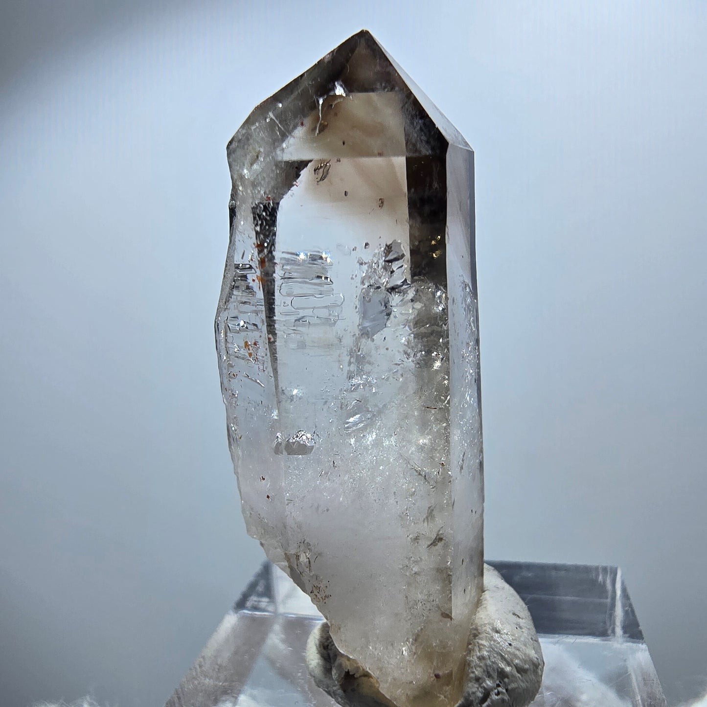 Enhydro Phantom Smoky Quartz Scepter, 1x Bubble Goboboseb, Namibia 39*12*14mm