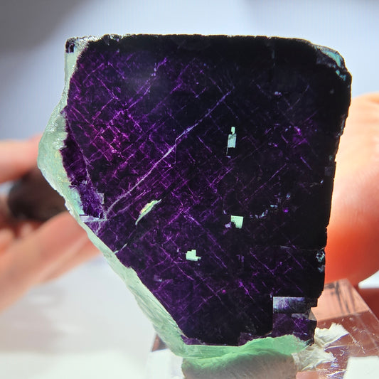 Fluorit Würfel Stufe, parkettiert grün lila 11:11 Angel Pocket Okorusu, Namibia 35*31*16mm