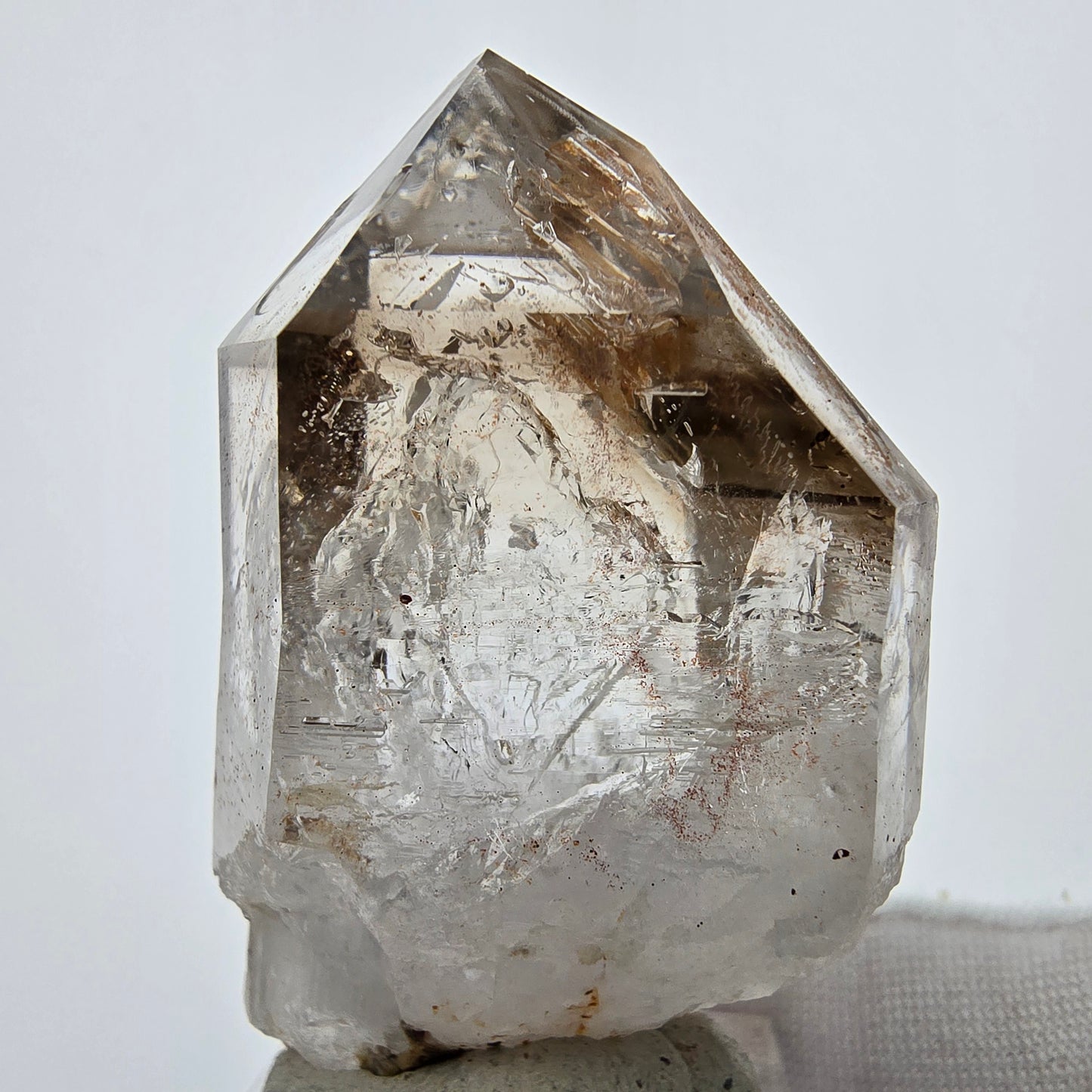 Große Phantom Rauchquarz Fenster Zepter Spitze Goboboseb, Namibia 52*33*22mm
