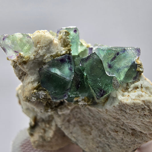 Phantom Fluorit, Orthoklas, Schörl Turmalin Muskovit Erongo, Namibia 47*46*27mm
