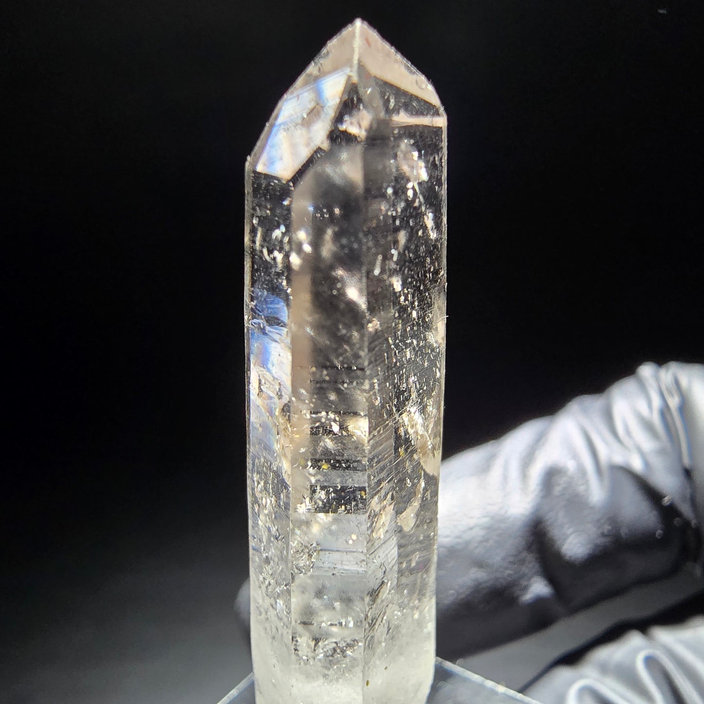 Klare Phantom Rauchquarz Kristallspitze Goboboseb, Namibia 42*11*7mm Sammlung