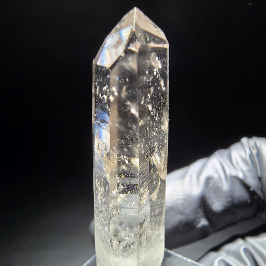 Klare Phantom Rauchquarz Kristallspitze Goboboseb, Namibia 42*11*7mm Sammlung
