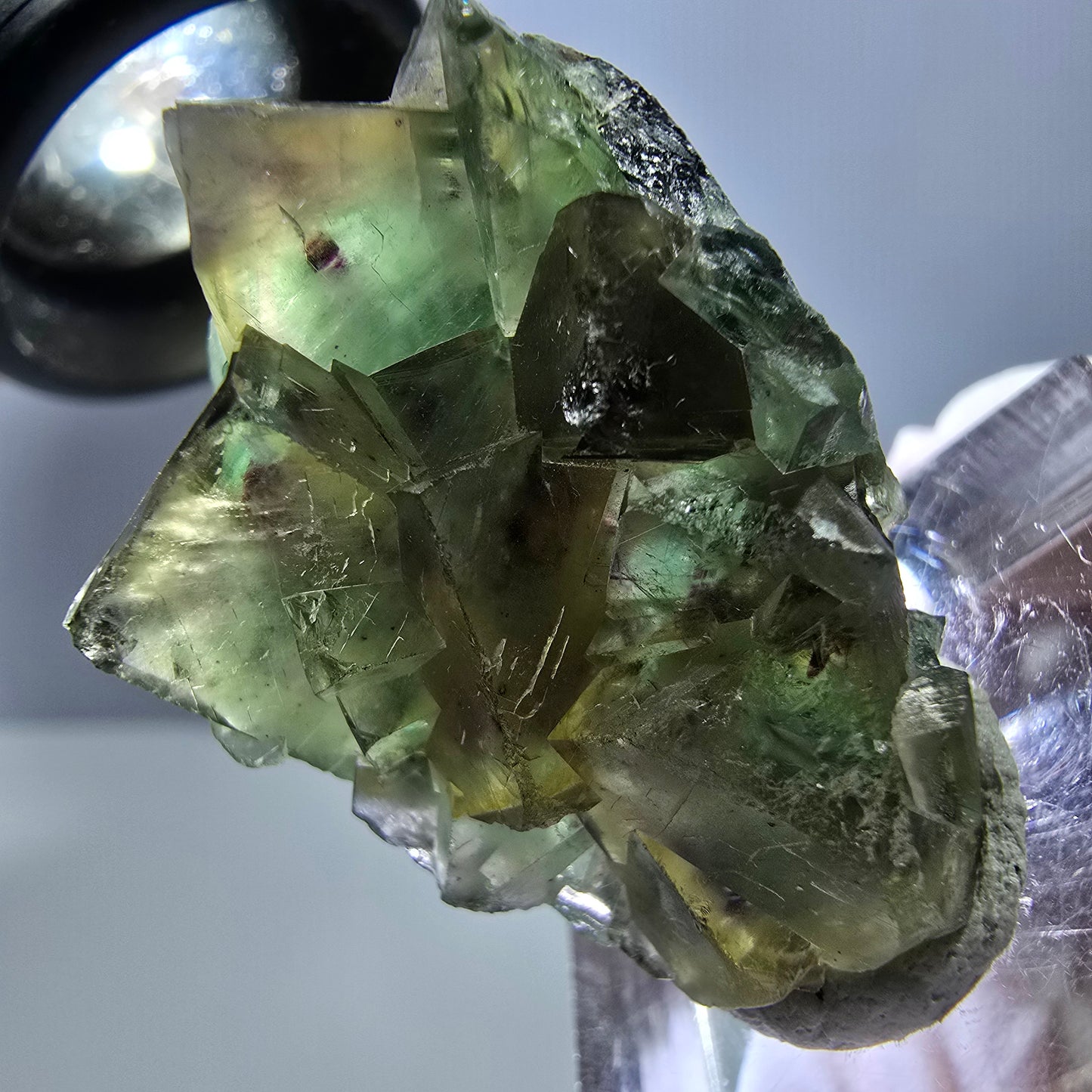 Phantom Fluorit Würfel Stufe, grün lila Okorusu, Namibia 31*24*11mm
