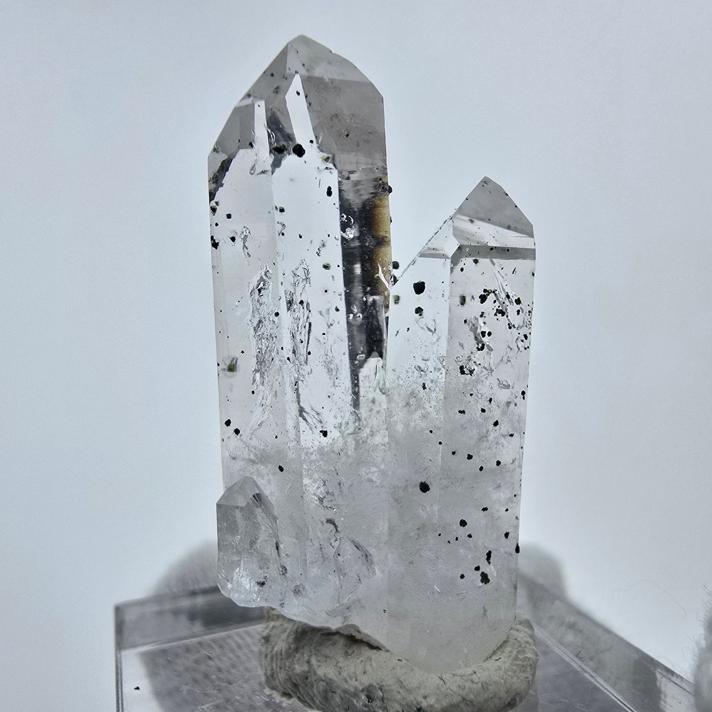 Klarer Phantom Hämatit Quarz Kristall Streep Mine, Goboboseb, Namibia 34*15*11mm