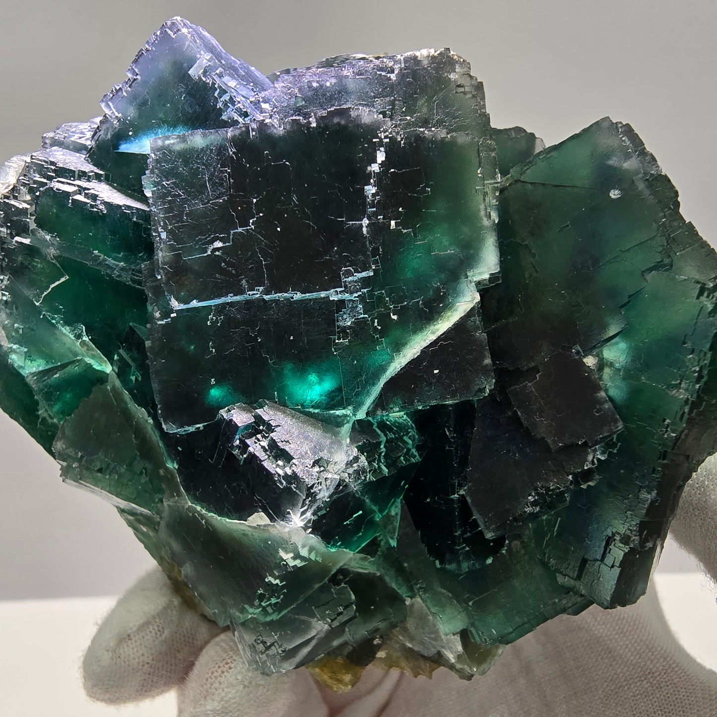 Große Phantom Fluorit Würfel Stufe grün Okorusu, Namibia 97*92*67mm Sammlung