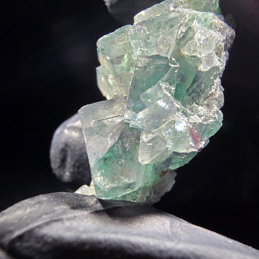Niveau de cube de fluorite fantôme vert violet Okorusu, collection namibie 35*15*14mm