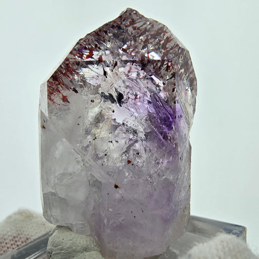 Cristal d'améthyste fantôme Harlequin Streep Mine Goboboseb Namibie 34*20*19mm