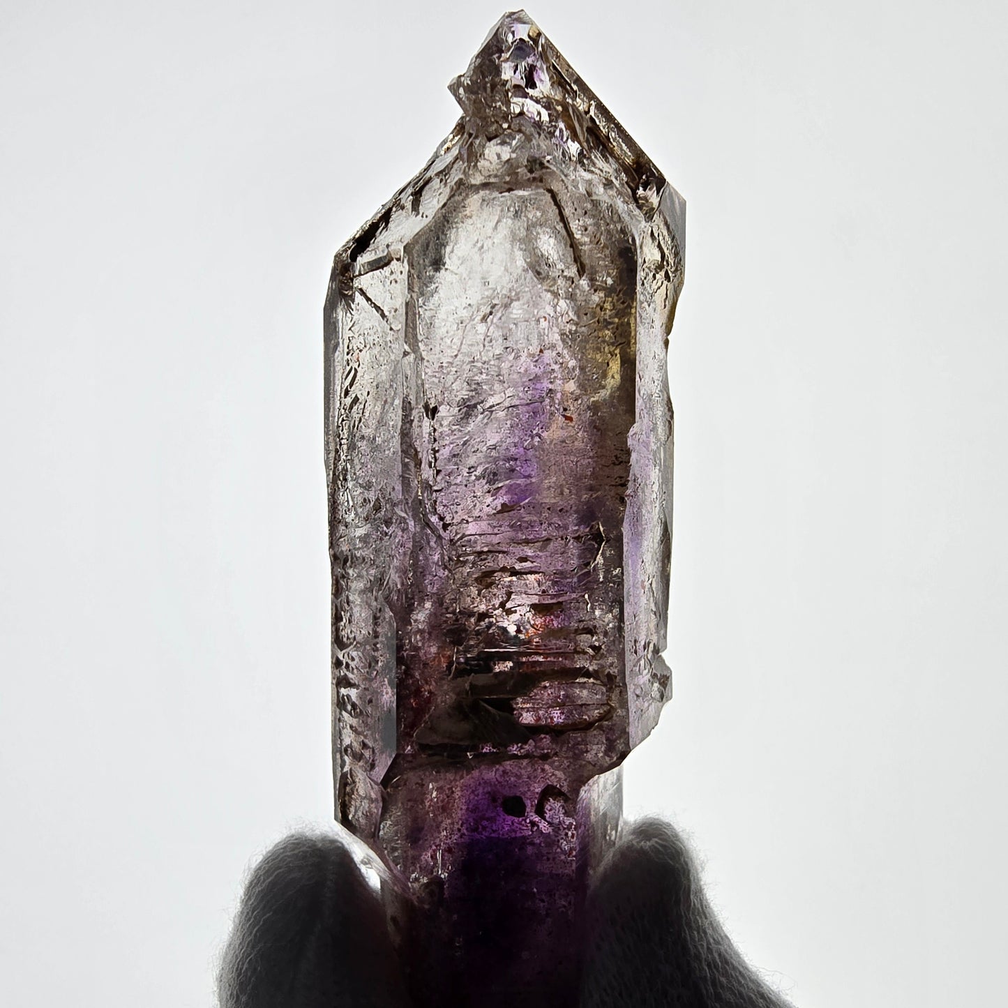 Sceptre d'améthyste squelette Enhydro, 3x Bubble Valentine Pocket Goboboseb Namibie 78*27*23mm