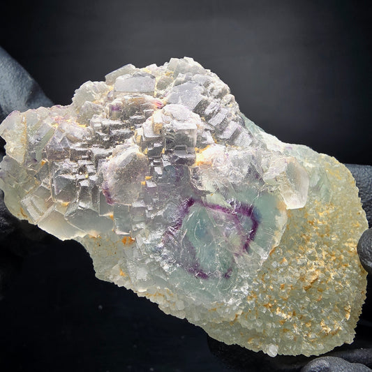 Phantom Fluorit Würfel gestuft grün lila Omehane, Namibia 81*49*29mm Sammlung